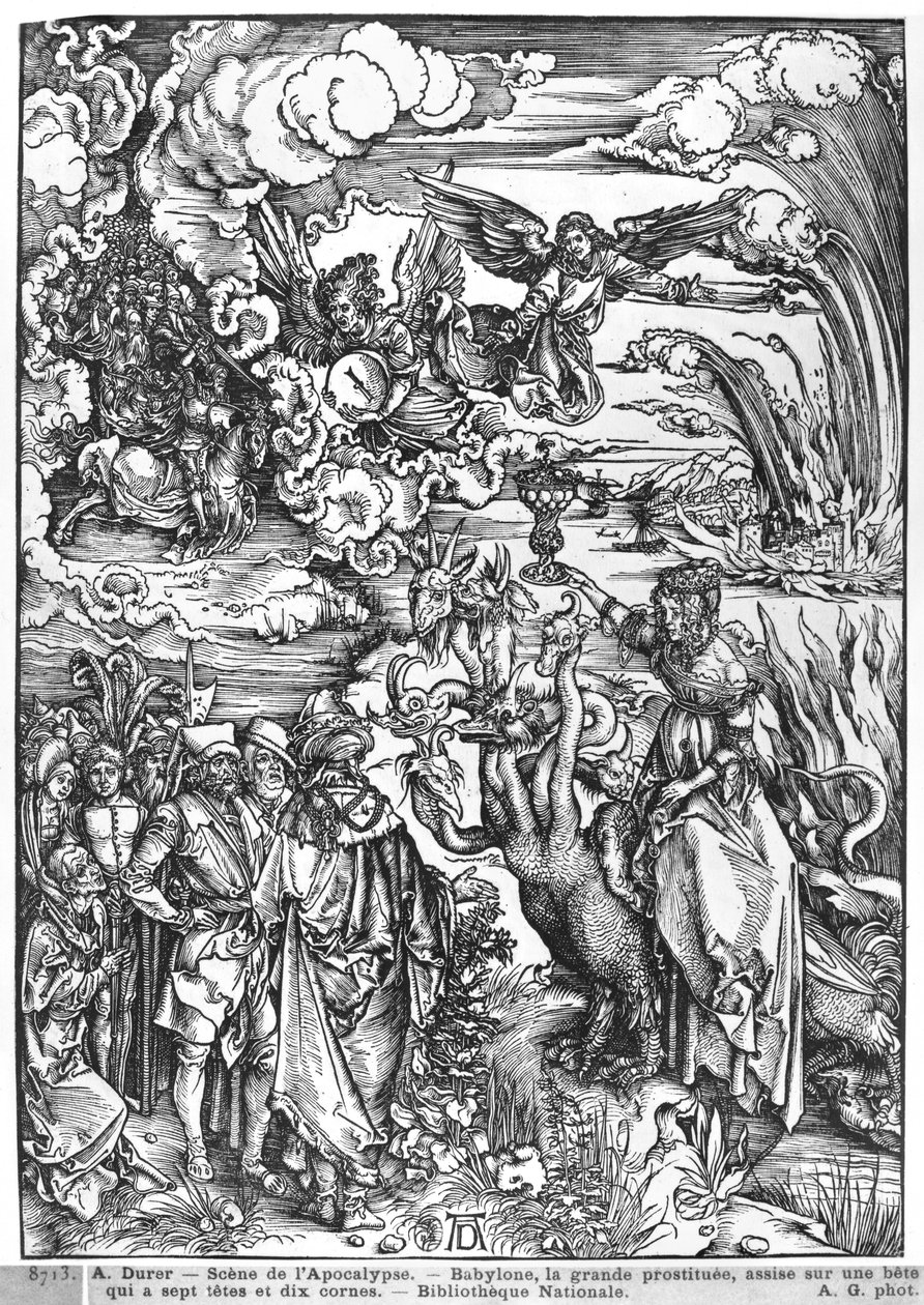 Scene from the Apocalypse, the Great Babylonian Whore by Albrecht Dürer