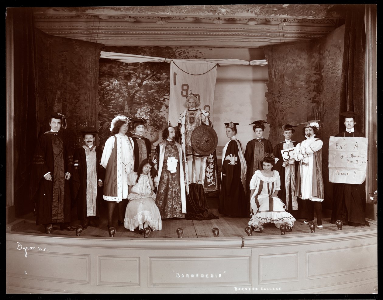 A Scene from an Amateur Revue Titled Barnardesia Presented at Barnard College, New York by Byron Company