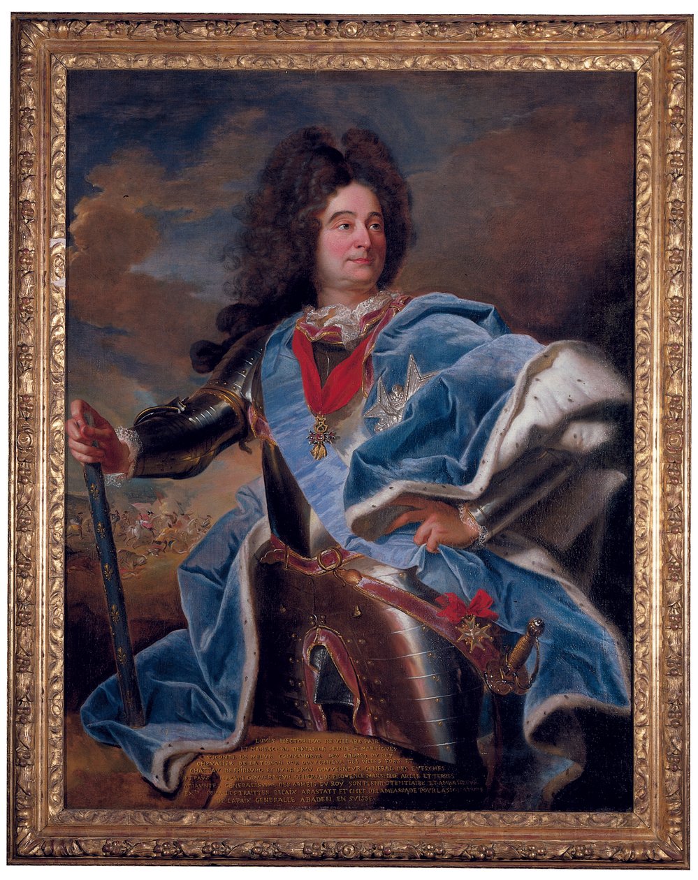 Portrait of the Duc de Villars by Hyacinthe Francois Rigaud