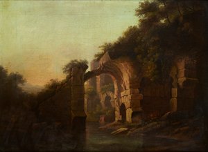A Ruined Bridge Over a River, Italy