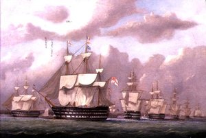 The Vice Admiral of the White Arriving at Spithead
