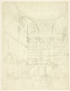Study for Session House, Clerkenwell (from Microcosm of London)