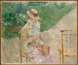 Young Woman Knitting