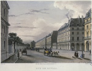 The Rue de Rivoli, engraved by Frederic Martens