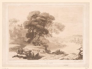 Landscape with Shepherds and Cattle by a River