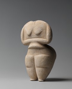 Final Neolithic female figure, 4500-4000 BC (marble)