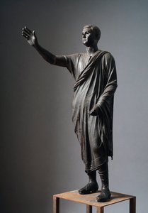 Aule Metele (The Orator), Roman Orator - Etruscan Bronze Sculpture, ca. 90-70 BC, from Pila, Italy
