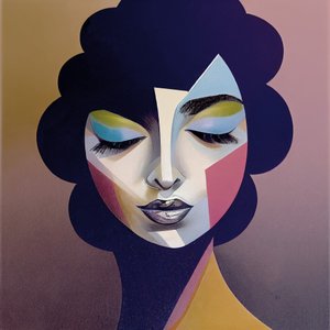 Abstract Girl Face, Hallway Wall Decor