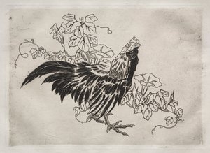 Dinner Service Rousseau Service: Rooster and Morning Glories No. 25, 1866