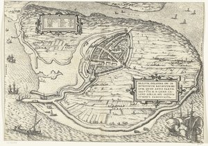 Map of the Island of Voorne and Plan of Brielle, 1572