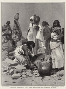 Campaigning in Somaliland, Native Women Drawing Water from a Well for the Troops