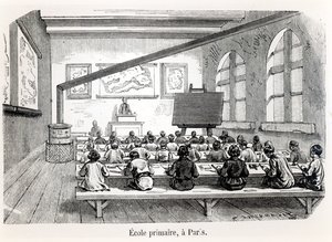 A Primary School in Paris, from Almanach du Magasin Pittoresque, 1975