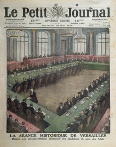 Presentation of the Allied Peace Conditions to the German Delegates on May 7th 1919 at Versailles, front cover of Le Petit Journal, 25th May 1919