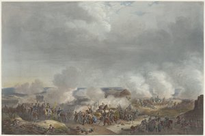 Prince of Orange at the Battle of Quatre-Bras, 1815 (series title: Twelve Plates of the Arrival and Inauguration of William I in Brussels and the Battles of Quatre-Bras and Waterloo in 1815)