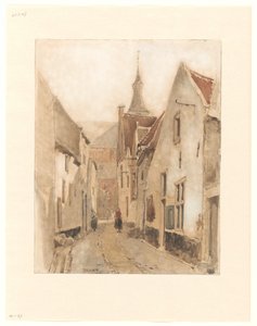 View from the Ridderstraat into the Kerksteeg, Hattem by Johannes Bosboom