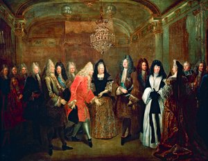 Louis XIV receiving Elector of Saxony, Frederick Augustus II at Fontainebleau on September 27