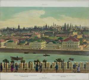 View of Zamoskvorechye from the Kremlin Wall from a panoramic view of Moscow in 10 parts by Philippe Benoist