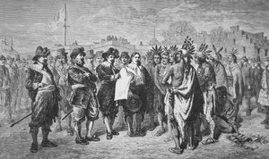 Governor Kieft makes peace with the Indians in 1646