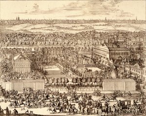 German Quarter Nemetskaya sloboda in Moscow right part, 1705