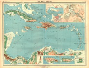 Geographical Map of the West Indies