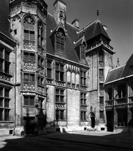 Gothic Architecture: Facade of the Inner Courtyard of the Palace of Jacques Coeur (1395-1456), Trader of Bourges