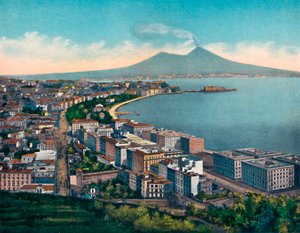 Naples - Panorama from Villa Patrizia, Vomero, c1900