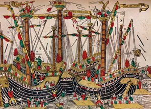 The Battle of Zonchio Navarino, c1499