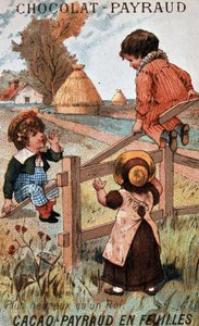 Swing game, chocolate advertising Payraud