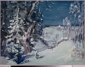 Stage Design for the Opera Snow Maiden by N. Rimsky Korsakov