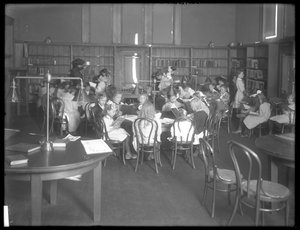 Interior View of an Unidentified Branch of the Queens Borough Public Library
